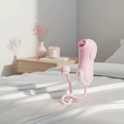 For Adult 10 Speeds Vibrating Egg Tongue Licking Clitoris Stimulator Masturbator G Spot Stimulating Massage Sex Toys