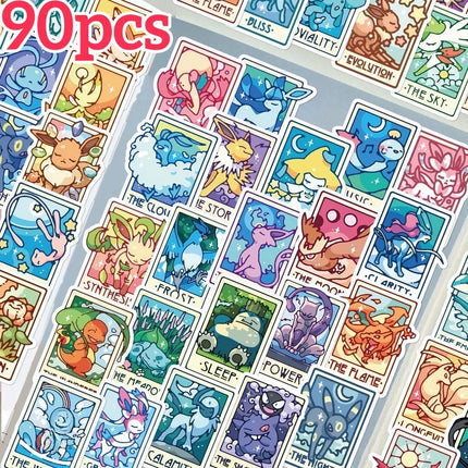 45/90PCS Cute Pokémon Anime Cartoon Stickers Car Guitar Motorcycle Luggage Suitcase DIY Classic Toy Funny Decal Kid Sticker