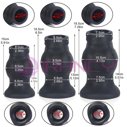 Soft silicone hollow anal plug 85-105mm huge Dog knot anal dildos sex toys for women men gay fisting Speculum Buttplug