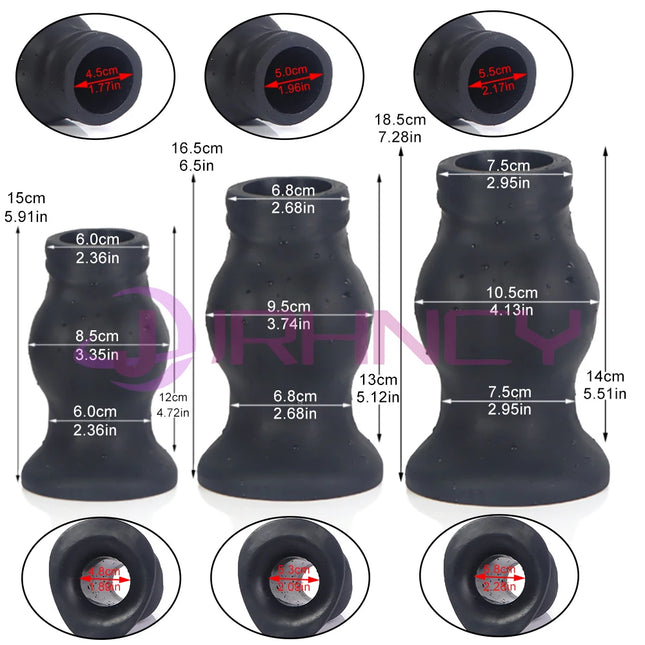 Soft Silicone Hollow Anal Plug 85-105mm Huge Dog Knot Anal Dildos Sex Toys for Women Men Gay Fisting Speculum Buttplug