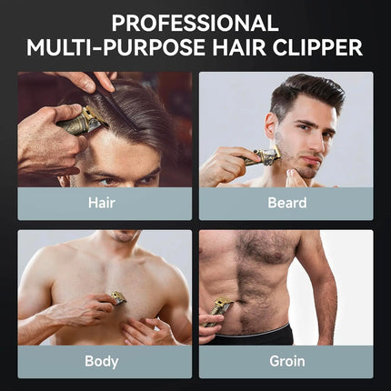Vintage Hair Clipper Electric Hair Trimmer USB Charging Hair Cutting Machine Portable Shaver Professional Barber Men's Gifs