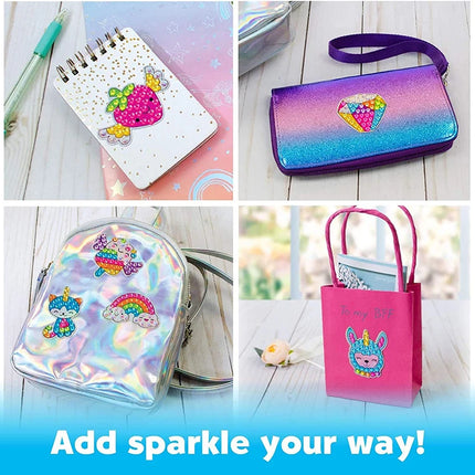 Diamond Art Kits for Kids with Keychains Unicorn Mermaid Diamond Painting Gem Art Diamond Dots for Girls Age 8-12 Holography DIY