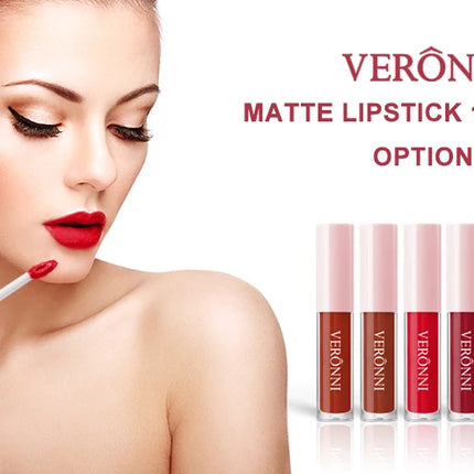 12 Color Non-stick cup Velvet Satin Gloss Lip glaze Mist Liquid matte lipstick Waterproof long-lasting color liquid