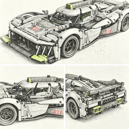 2026 New 1:10 Scale Supercar Race Model Kit 1775Pcs Building Set Adults Kid Mechanical Speed Toy Gift Christmas Holiday Playtime