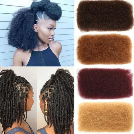 Sleek Brazilian Remy Hair Afro kinky Curly Bulk Human Hair For Braiding QVR 1 Bundle 50g/pc Natural Color Braids Hair No Weft