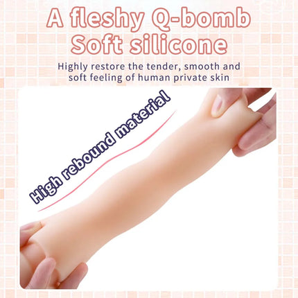 Male Realistic Vagina Sex Toys Scrotum Stimulator Safe Silicone Vaginal Male Masturbator Soft Pocket Pussy Adult Sex Toys