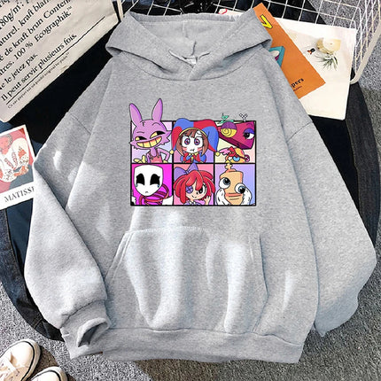 2025 Pomni The Jester Ramen THE AMAZING DIGITAL CIRCUS Hoodies Printing Sweatshirts Men/Women Clothes Long Sleeve Winter Hoody