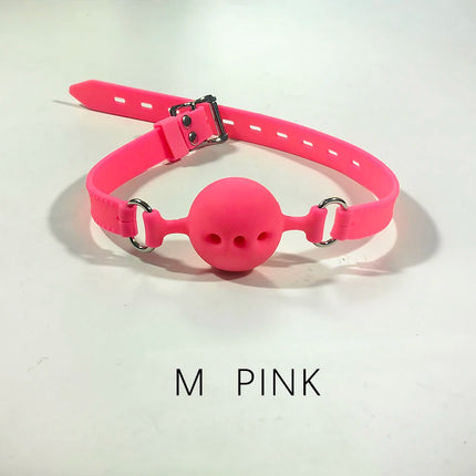 Thierry Fetish Extreme Breathable Silicone Ball Gag Bondage Restraints Open Mouth Gags Adult Game Sex Toys For Couple Size S M L