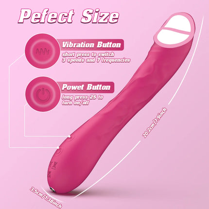 G Spot Dildo Vibrator Massage 7 Vibration Patterns Sex Toy Women  Vibrating for Vagina Stimulation Silicone Rechargeable 18+