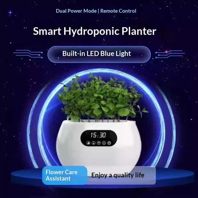 Ai Intelligent Flowerpot Automatic Watering Nutrient Supply Phone Remote Control Desktop Decor Creative Gift