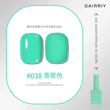 Gairriy 15ml Gel Nail Polish 60 Colors Glitter Soak Off UV LED Semi-Permanent Varnish Nail Art Salon Nail Polish Free Shipping