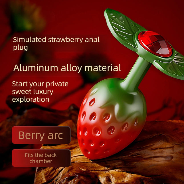 1pcs, Strawberry-shaped metal anal plug, butt plug, dildos, adult women toys, adult men toys, adult pleasure, sexual wellness