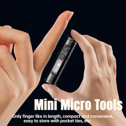 Portable Strong Light Mini LED Flashlight Magnetic Keychain Lamp Waterproof Cap Clip Lamp Type-C Charging for Hiking Camping