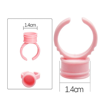 Wholesale 100Pcs Disposable Eyelash Glue Fan Cup Rings Holder Container Tattoo Pigment Eyelash Extension Tools Lash Supplies