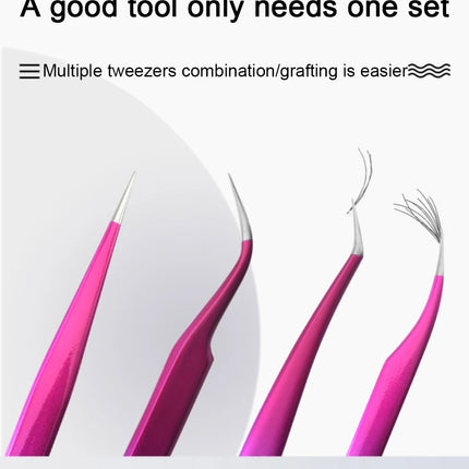 New 1Pc Eyelash Tweezers Anti-static Non-magnetic Professional Pincet 3D Eyelash Extension Tweezer 100% Closure Makeup Tool
