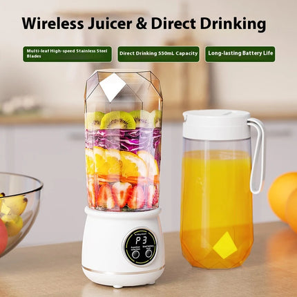 Portable juicer cup, 500ML Portable juicer, Multifunctional small Blender, easy to Clean, compact, convenient easy to operate