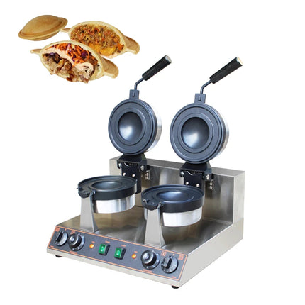 HPH2O Double Head UFO Hamburger Machine Gelato Panini Press Maker Non-stick Coating Burger Waffle Maker Rotatable