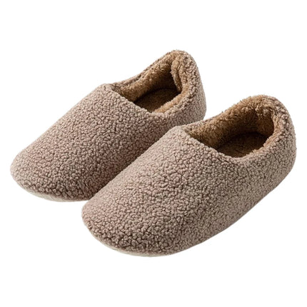 Women Plush Slippers Bedroom House Shoes Comfortable Closed Back Indoor Slippers Non-Slip Fuzzy Home Slippers for Indoor Outdoor