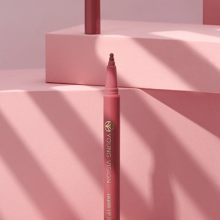 Waterproof Liquid Lip Liner, Gourd Shape Sponge Applicator for Precise Outline - Matte Long-Lasting Lip Contour Pen, Lip Tint