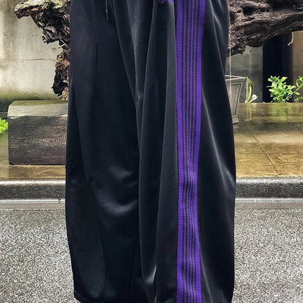 Embroidery Loose Wide Leg Pants Men Women Casual Loose Fit Long Trousers Comfortable Breathable Cotton Youthful Style