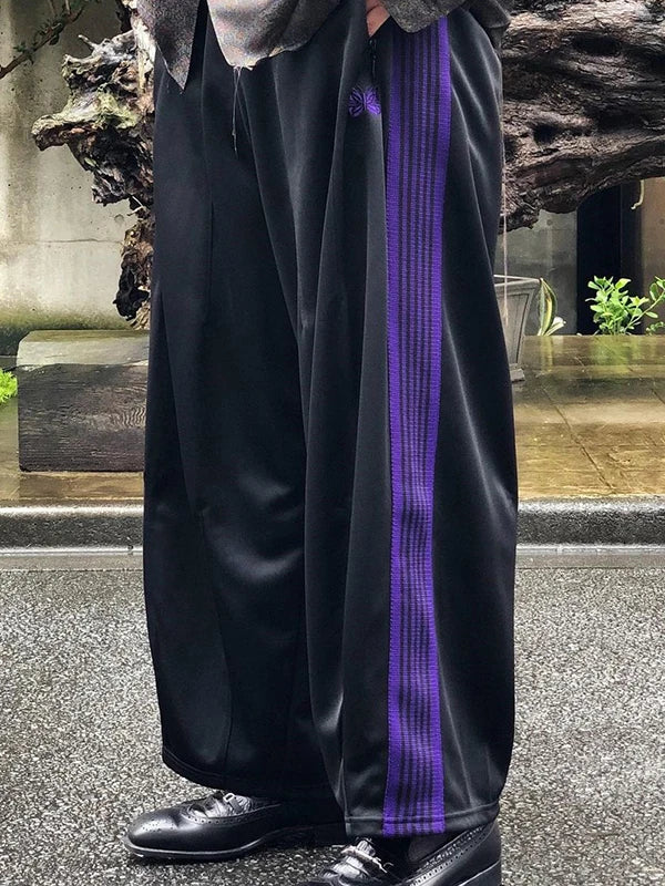Embroidery Loose Wide Leg Pants Men Women Casual Loose Fit Long Trousers Comfortable Breathable Cotton Youthful Style