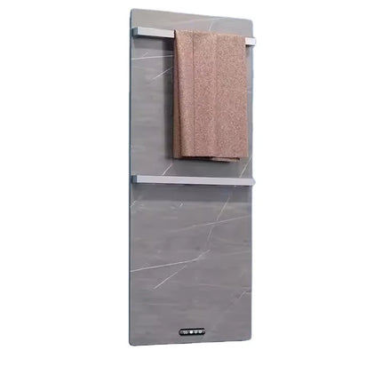 White Gray Black Electric Heating Drying Rack Towel Heater With Rock Panel - Bathroom Accessory Set