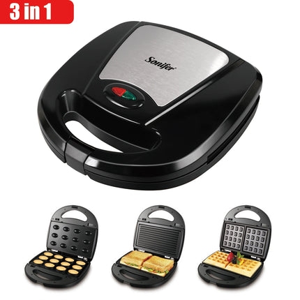3 In 1 Electric Waffles Maker Walnut Cake Maker Cooking Appliances Bubble Egg Cake Oven Breakfast Machine Waffle Pot Sonifer