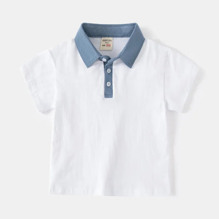 Basic Black Polo Shirts for Kids Boys Clothes Short Sleeve Toddler Girl T Shirt with Collar Simple Tshirt Baby Child Summer Tops
