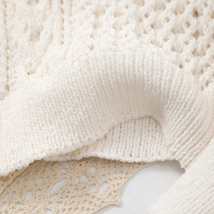 Literary Style Kidsren's Spring and Autum Pure Color New Cardigan 2025 Autum Knitted Tops for Boys and Girls