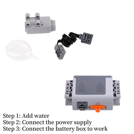 DIY Building Blocks Technical Motor Sprayer Electric Exhaust Modified Motor For High-Tech Train Car Parts Compatible with Legoed