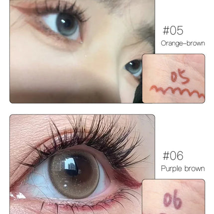 Matte Brighten Lying silkworm Eyeliner Gel Pen Waterproof Quick Drying Pink Brown Ultra fine Eye Shadow Pen Not-Smudge Makeup