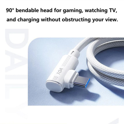 240W Super Flash Charging Data Cable USB To Type C 90° Elbow Data Cable 1M/1.5M/2M/3M Fast Charging For Samsung Huawei iphone