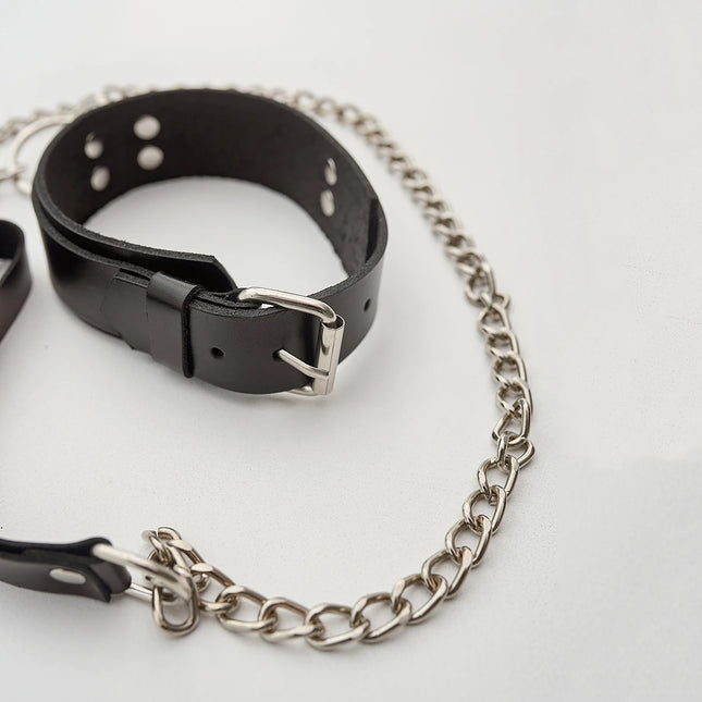 Women's Body Belly Band Neck Drawstring Collar Collar and Leash Set for Women Fetish Couple Game Role Play Props Accessories