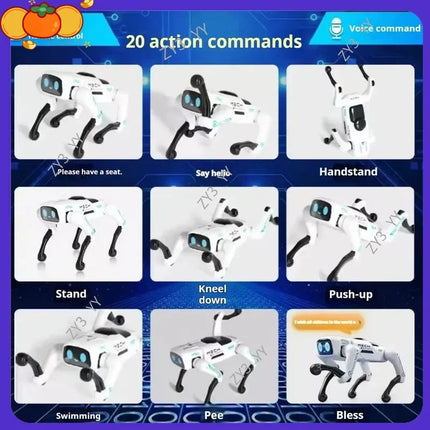 Leo 2026 New Ai Smart Remote Control Robot Dog Programmable With Loading Basket Light And Sound Effects For Boys Birthday Gift