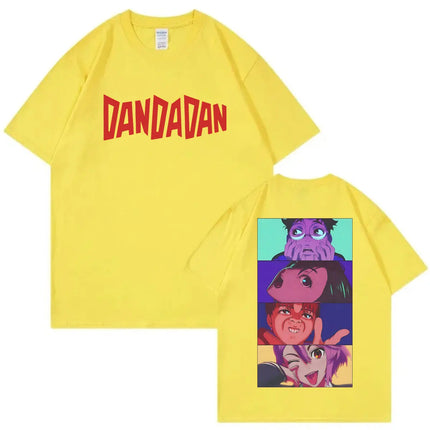 Japanese Funny Anime Dandadan T-shirt Men Women Clothing Cartoon Short Sleeve Tops High Quality Cotton Oversized Tees for Fans