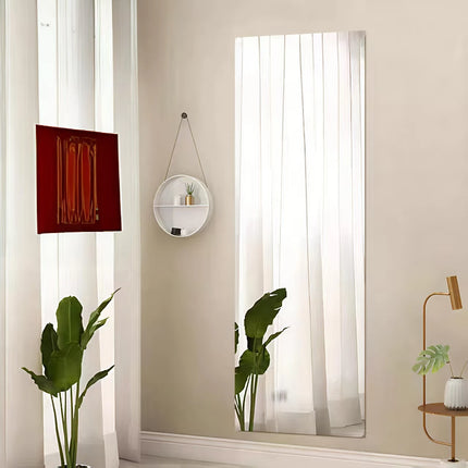 Living Room Decor 40cm X 122cm Mirror Wall Stickers Large Size Mirror Wall Stickers Moisture Resistant Material