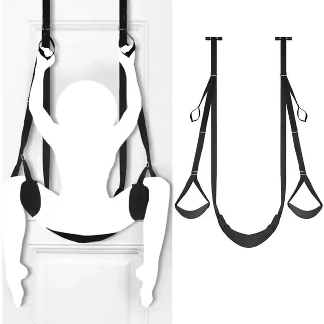 SM Sex Swing with Adjustable Door Anchor and Straps for Hands and Feet Restraint Unlock Multiple Positions