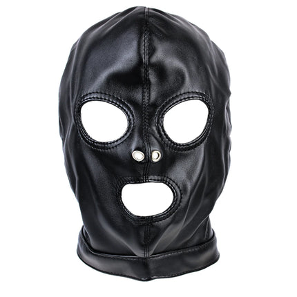 Erotic Accessories Adult Sex Toys Hollow Hood Fetish Mask Leather For Woman Sexy Headgear Couples Flirting
