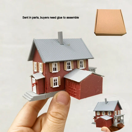 N Scale Model building kit Dwelling House 1:160 American Courtyard architecture Model Train Railway Layout DIY Material Diorama