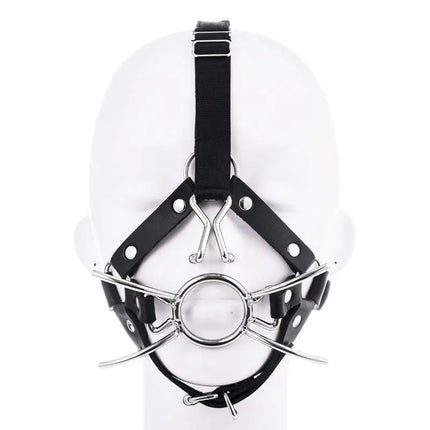 【AD】O Ring Open Mouth Spider Gag Ball, Muzzle Bondage Gear Leather Harness Mask Blindfold, Sex Toys For Couples