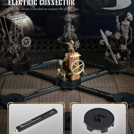 ROKR CGM02 Morse Telegraph Machine 3D Metal Puzzle – Steampunk Mechanical Model Kit for Adults DIY Assembly Set
