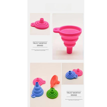 4 Piece Food Grade Silicone Funnel Set,Collapsible Kitchen Gadgets Accessories,,For Filling Water Bottles,Liquid Transfer