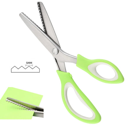 Professional Chisel Pinking Shears Stainless Steel Dressmaking Scissor Serrated Scalloped Sewing Tailor Zigzag Fabric Scissors