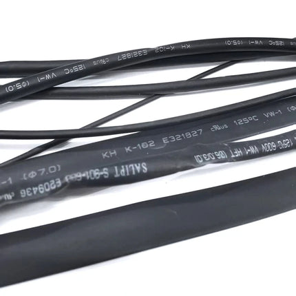 5Meters/LOT Black Heat Shrinkable Tube 1mm 1.5mm 2mm 3mm 4mm 5mm 6mm 7mm 8mm 10mm Black Insulation Sleeve 125C