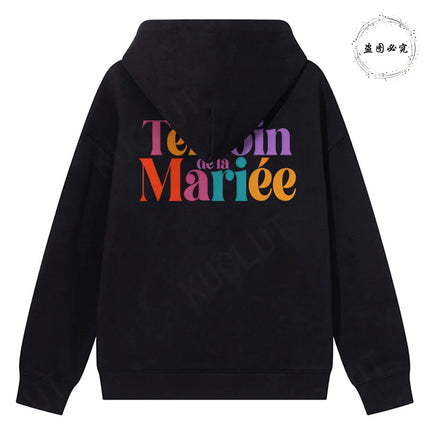 Winter Autumn Outerwears: Y2K Clothes Hooded Sweatshirts, Future Bride & Bridesmaid Picks for French Girls EVJF Single Farewell