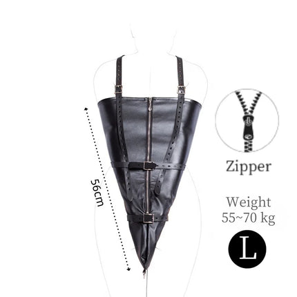Erotic Games Both Arm Back Bondage Gloves with Adjustable Shoulders Strap Handcuffs for Couple Secure Restraint Adult Sex Toys