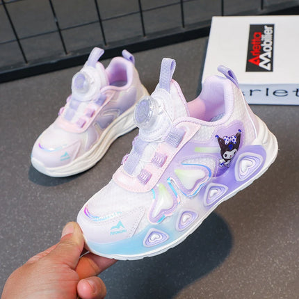 Childrens Sports Shoes Girls Cute Patterns Fashion Daily Casual Walking Shoes Lightweight Comfortable Soft Soled Jogging Shoes
