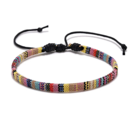 Bohemia Style Colorful Weave Rope Friendship Bracelets For Woman Men Cotton Handmade Braided Bracelet Ethnic Jewelry Gifts
