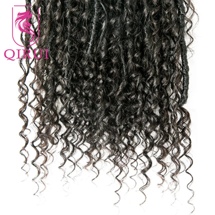 Knotless Crochet Boho Goddes Locs With Human Hair Curls Curly Ends Pre Looped Crochet New Soft Locs Box Braids 12-72 Strands
