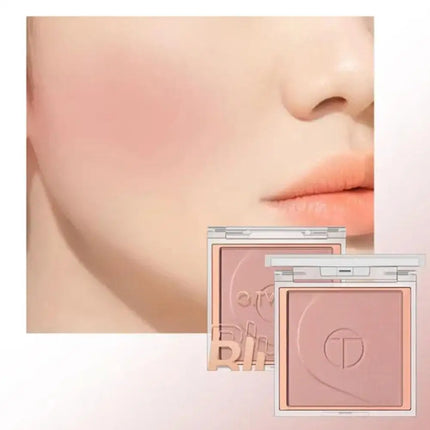 Pink Makeup Blush Palette Velvet Matte Light Shimmer Blusher Natural Cheek Contour Tint Peach Pink Rouge Cheek Contour Palette